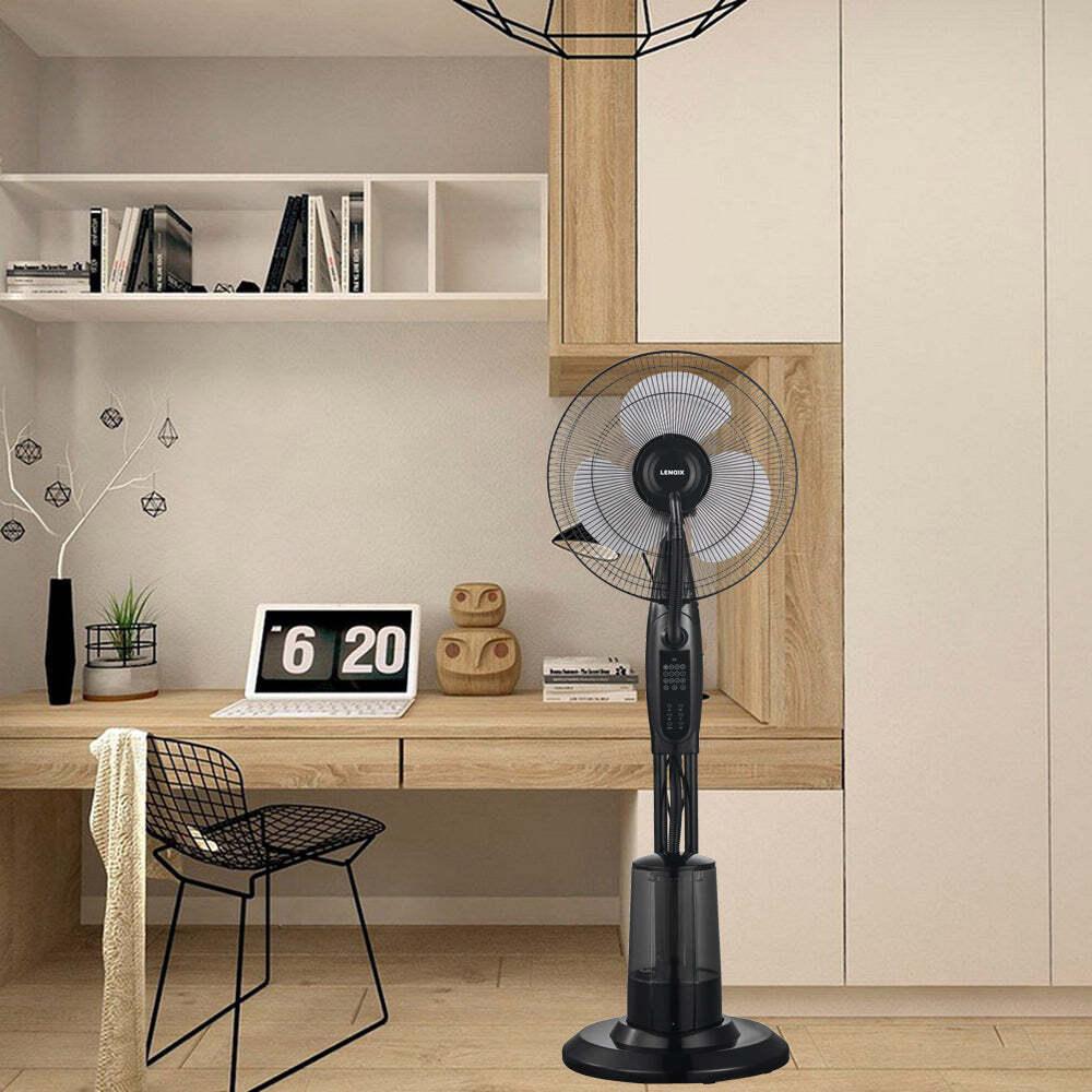 Freestanding Air Cooling Fan w/Misting Water Spray, W40cm, H1.2m + RC - Mekamart Australia