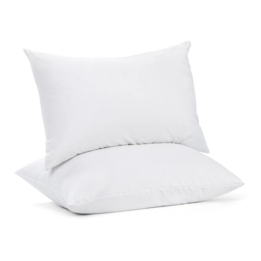 100 Percent Cotton Pillow Cover with 800g Poly Fill, Hypoallergenic, Antibacterial, and Cooling Technology 2 PK - Mekamart Australia