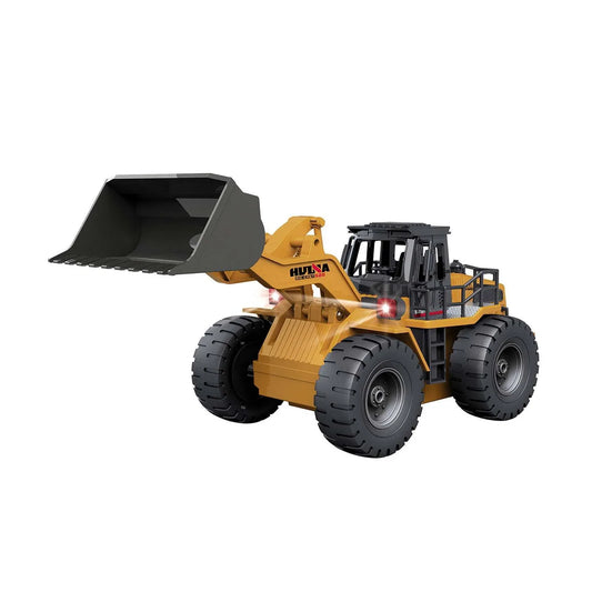 Remote Control Model Bulldozer Truck (Yellow), Driving Cab and Scoop - Mekamart Australia