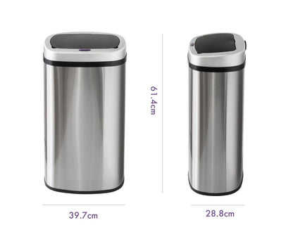 50L Stainless Steel Motion Sensor Rubbish Bin - Mekamart Australia