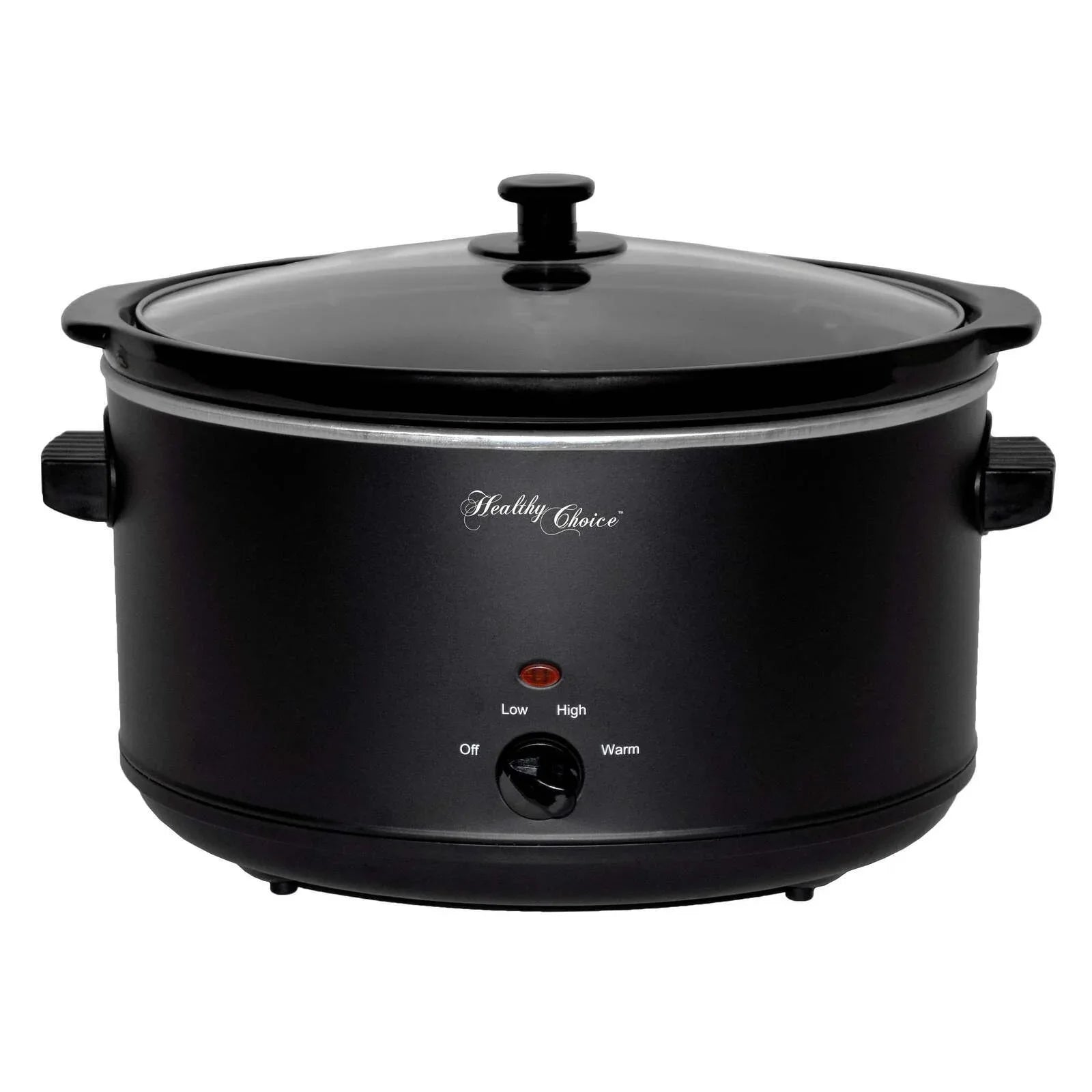 8L Slow Cooker (Black) Large Capacity Ceramic Pot, 300W - Mekamart Australia