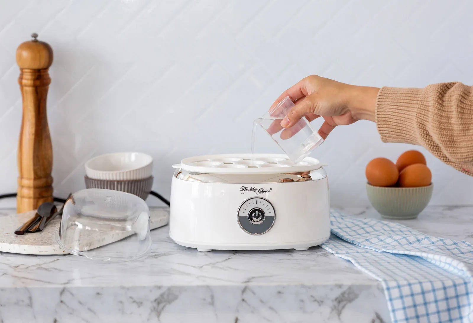 Electric Egg Steamer, Fits 7 Eggs & Cooked Perfectly - Mekamart Australia