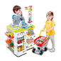Children's Home Supermarket w/ Toy Cash Register, Trolly, Fruit & More - Mekamart Australia