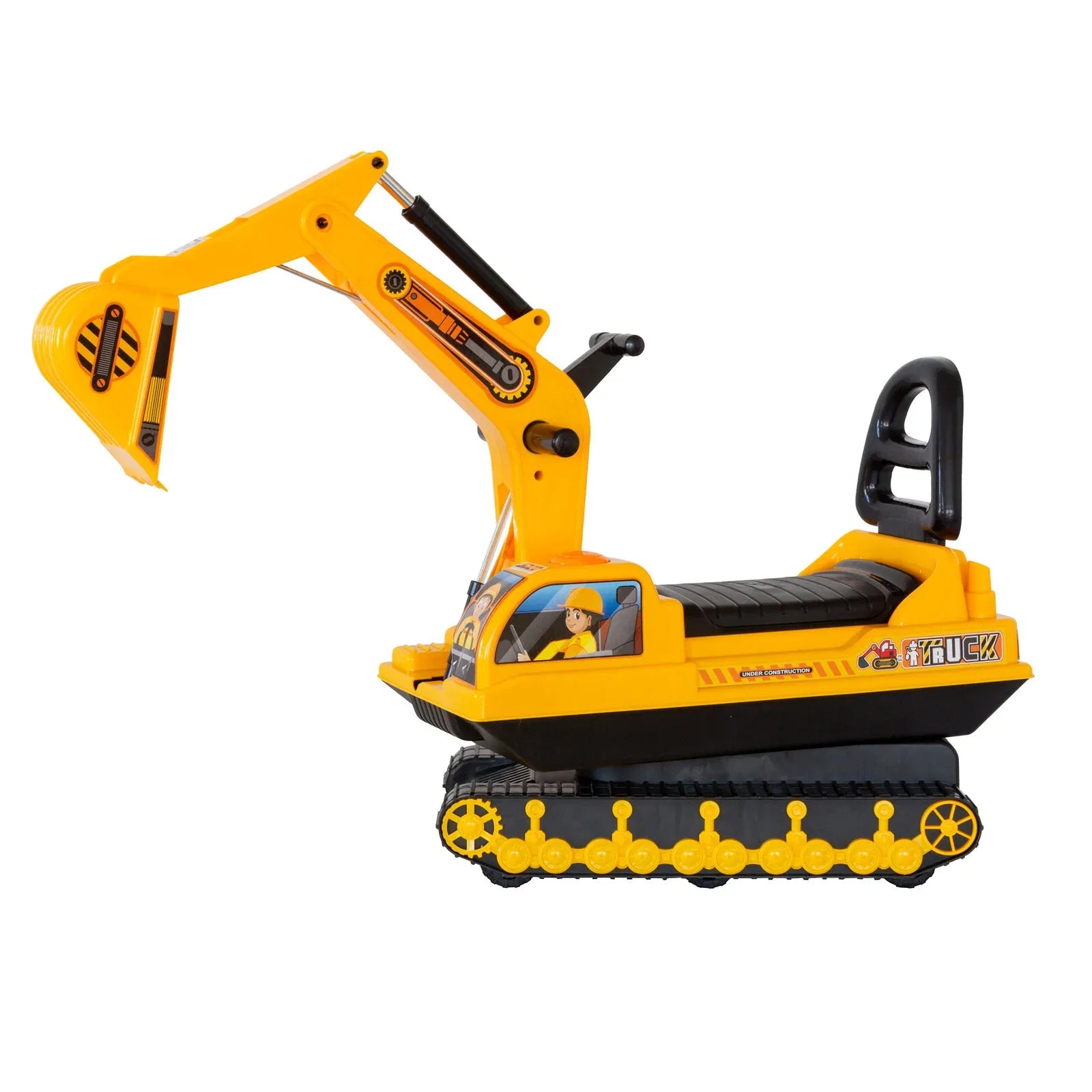 Ride-on Children's Excavator w/ Sturdy Track and Dual Operation Levers to Scoop - Mekamart Australia