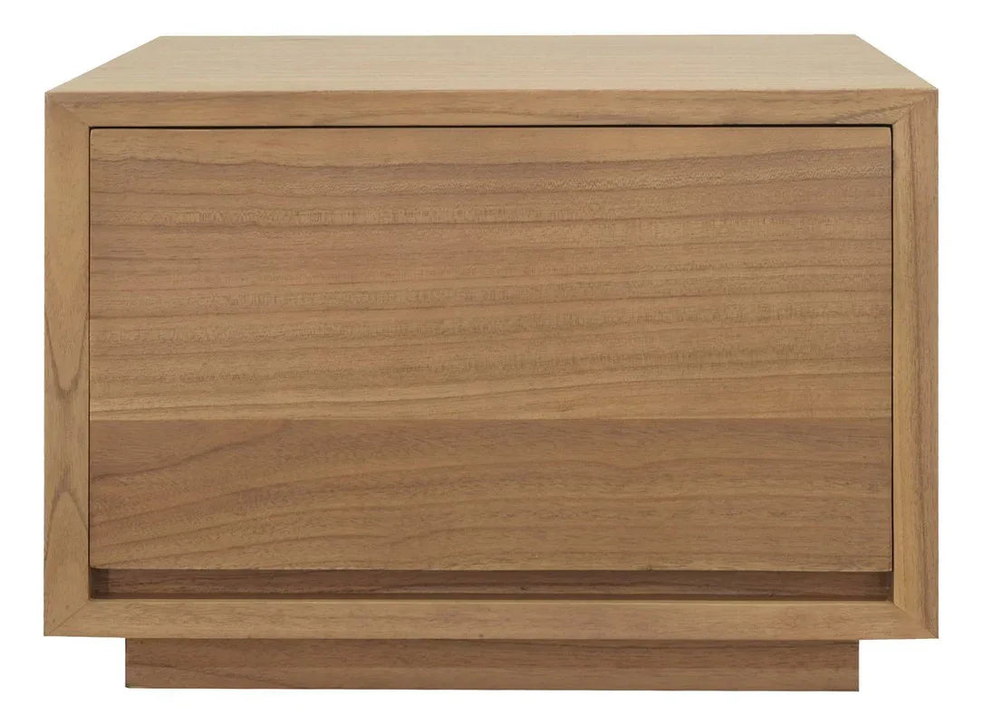 Oscar 1 Drawer Low Bedside Table (Natural) - Mekamart Australia