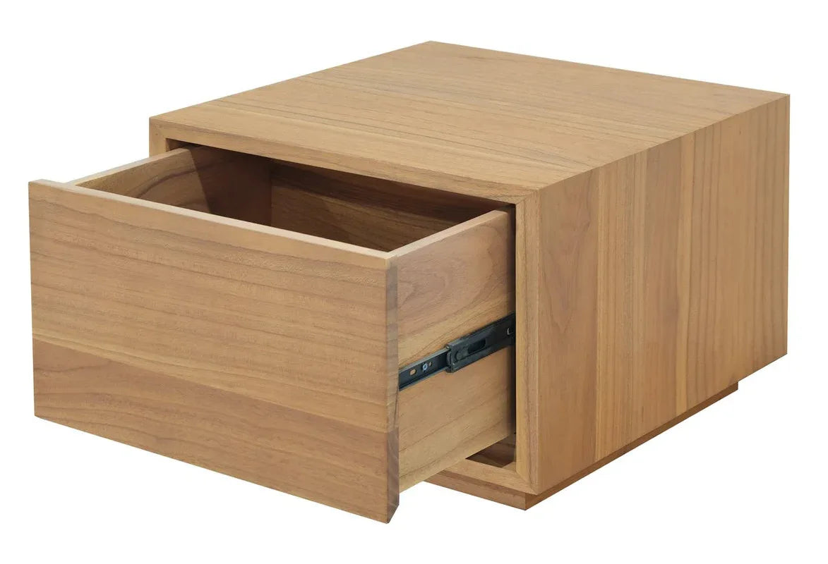 Oscar 1 Drawer Low Bedside Table (Natural) - Mekamart Australia
