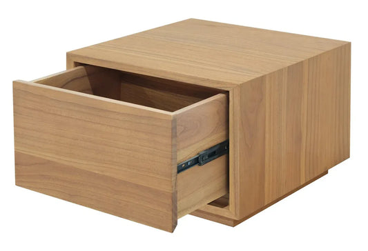 Oscar 1 Drawer Low Bedside Table (Natural) - Mekamart Australia