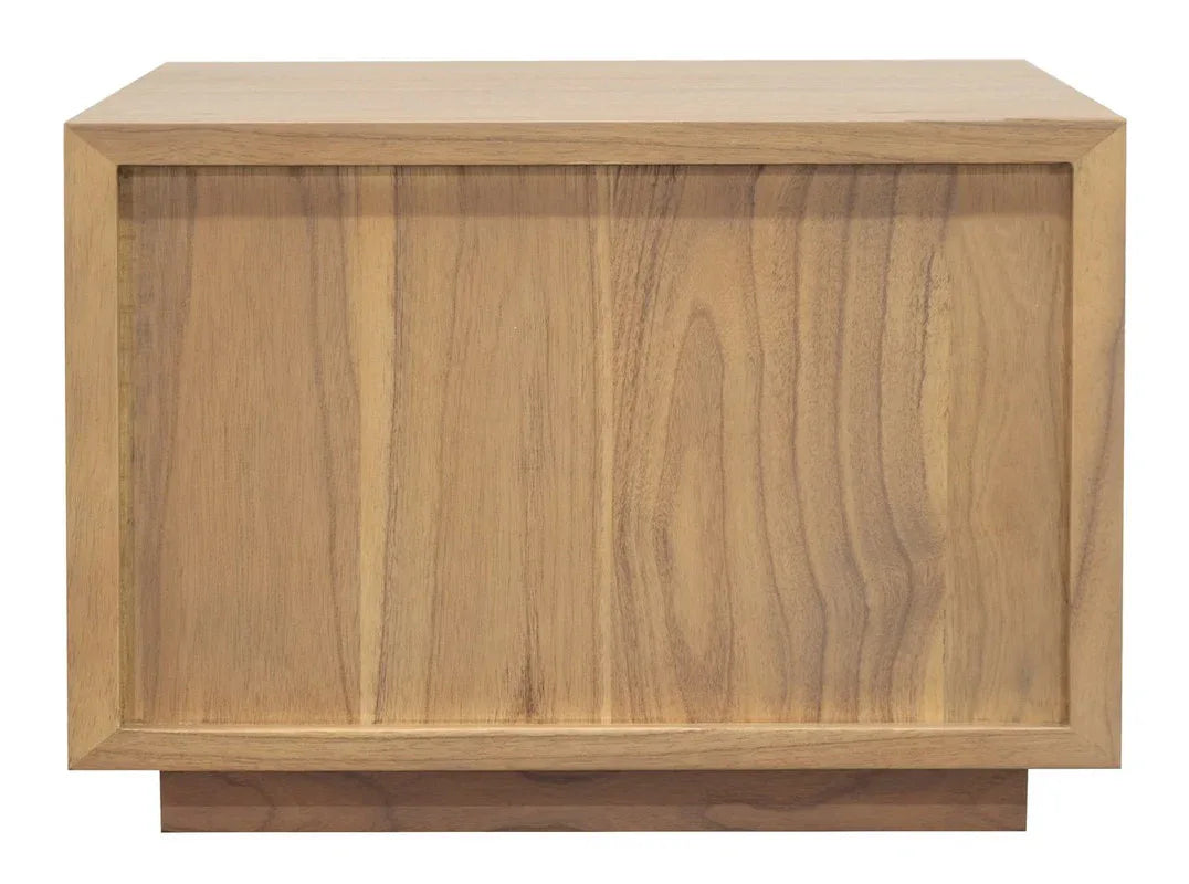 Oscar 1 Drawer Low Bedside Table (Natural) - Mekamart Australia