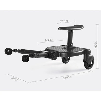 Baby Jogger Glider Board 2 in 1 Kid Stroller Board with Dismountable Seat AU black wheel - Mekamart Australia