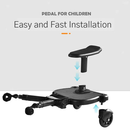 Baby Jogger Glider Board 2 in 1 Kid Stroller Board with Dismountable Seat AU black wheel - Mekamart Australia