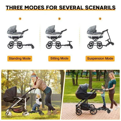 Baby Jogger Glider Board 2 in 1 Kid Stroller Board with Dismountable Seat AU blue wheel - Mekamart Australia