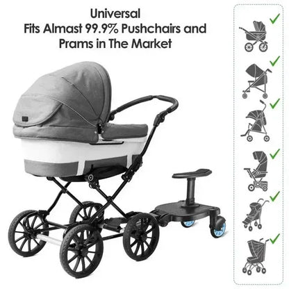 Baby Jogger Glider Board 2 in 1 Kid Stroller Board with Dismountable Seat AU blue wheel - Mekamart Australia