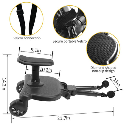 Baby Jogger Glider Board 2 in 1 Kid Stroller Board with Dismountable Seat AU pink wheel - Mekamart Australia