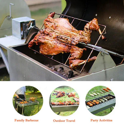 Electric BBQ Rotisserie Motor Spit Stainless Steel BBQ Campfire Motor AU Plug - Mekamart Australia
