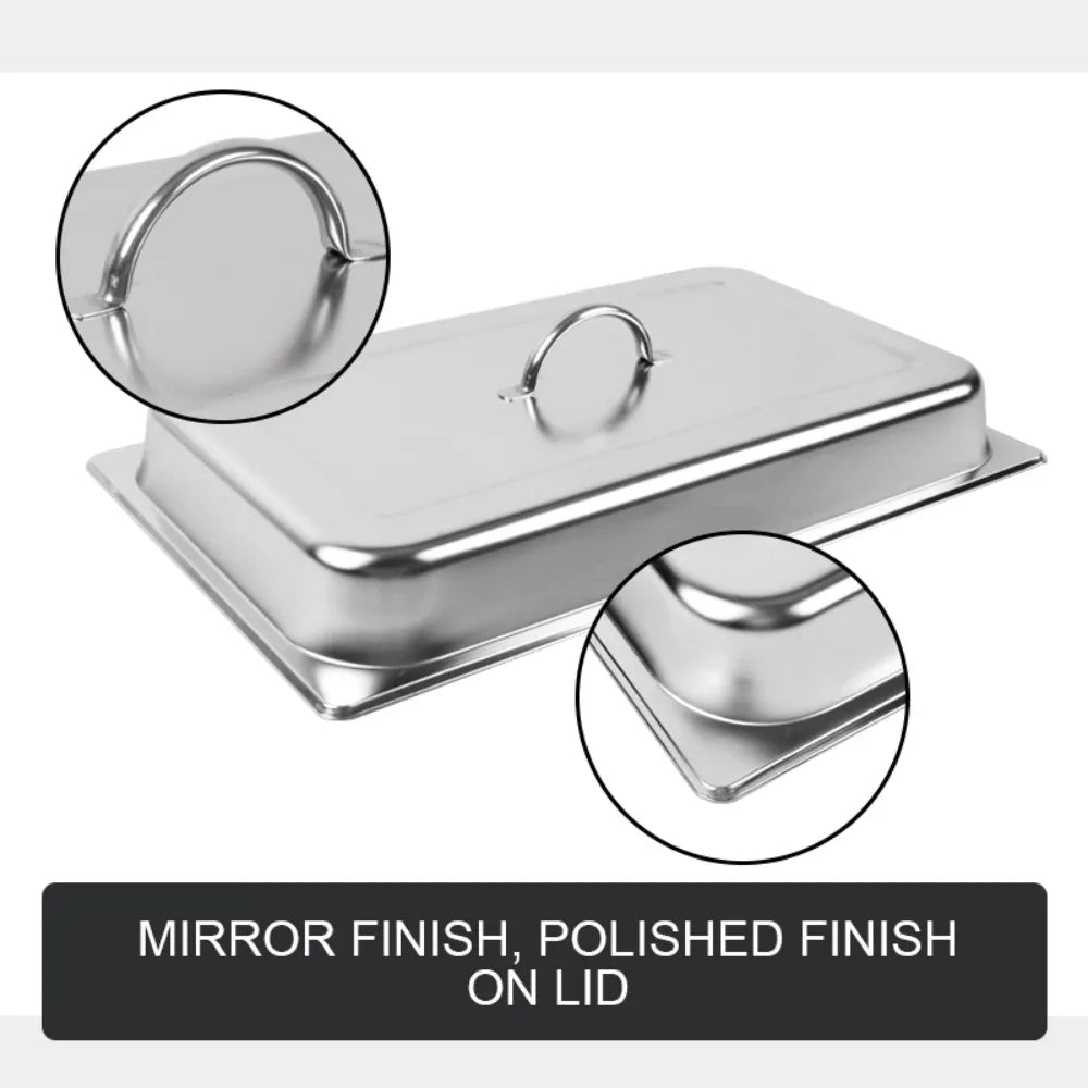 9L Chafing Dish Set Buffet Pan Bain Marie Bow Stainless Steel Food Warmer(1*9L) - Mekamart Australia