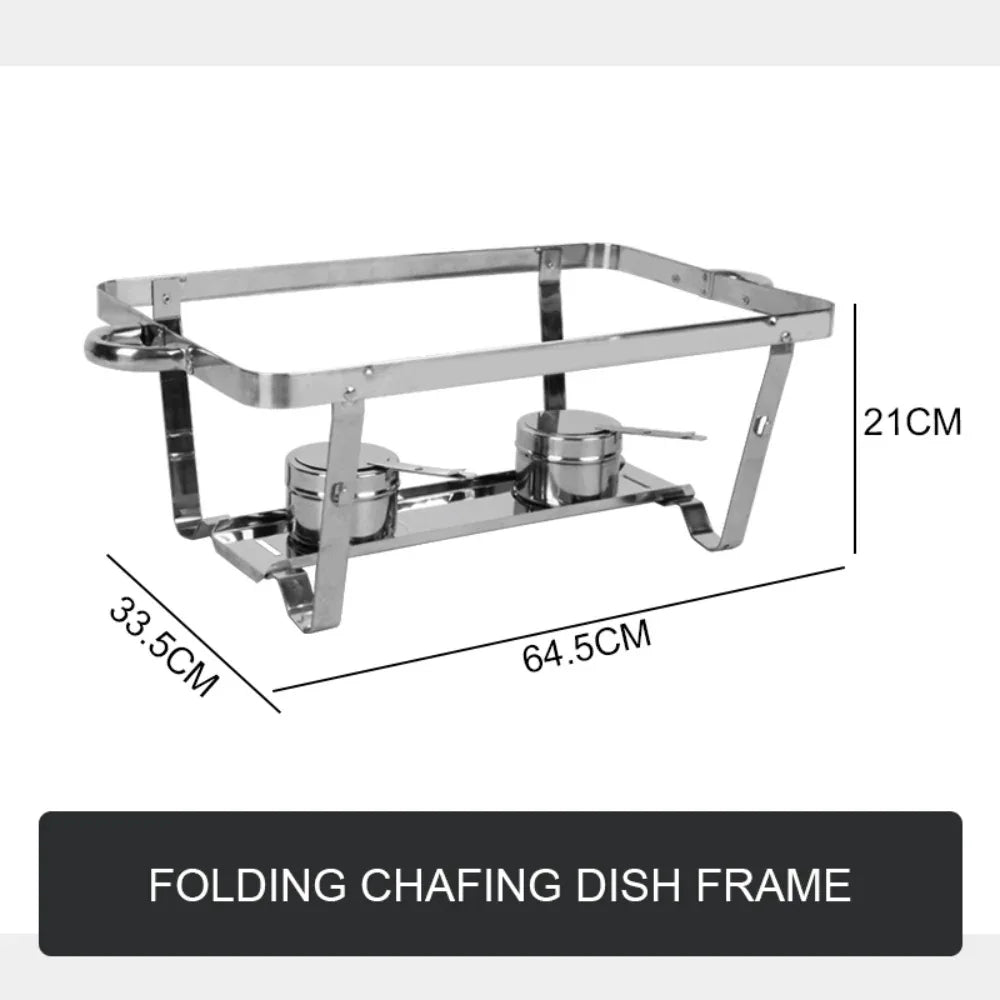 9L Chafing Dish Set Buffet Pan Bain Marie Bow Stainless Steel Food Warmer(1*9L) - Mekamart Australia