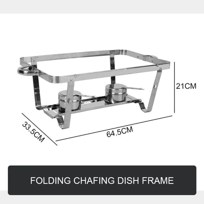 9L Chafing Dish Set Buffet Pan Bain Marie Bow Stainless Steel Food Warmer(1*9L) - Mekamart Australia
