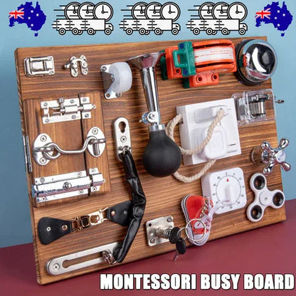 Sensory Toys Activity Board Educational Learning Toys Brain Games Preschool AU - Mekamart Australia