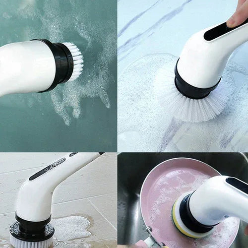 9in1 Electric Spin Scrubber Turbo Scrub Cleaning Brush Cordless Chargeable Tool - Mekamart Australia