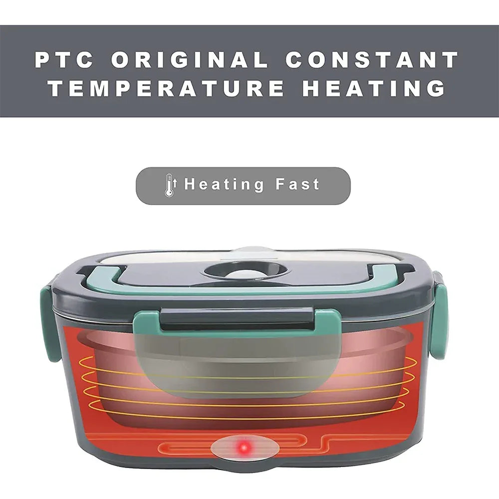 Electric Lunch Box Food Warmer Portable Leakproof Food Heater Car Home Picnic - Mekamart Australia