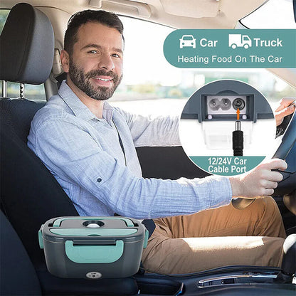 Electric Lunch Box Food Warmer Portable Leakproof Food Heater Car Home Picnic - Mekamart Australia