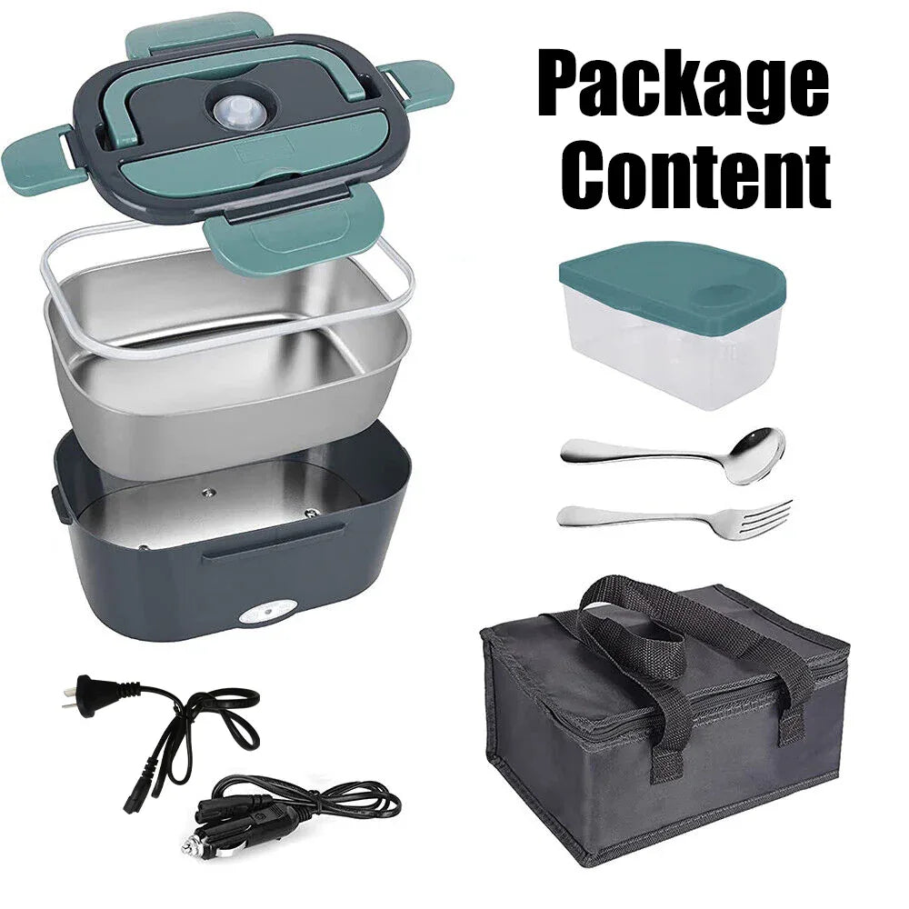 Electric Lunch Box Food Warmer Portable Leakproof Food Heater Car Home Picnic - Mekamart Australia