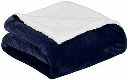 Double-side Flannel Heated Electric Throw Rug Blanket Fast Heating Warm Washable BLUE - Mekamart Australia
