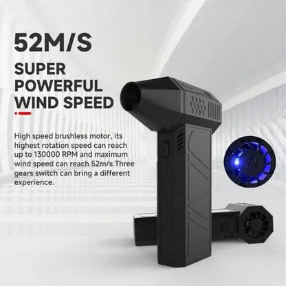 130000 RPM Powered Mini Jet Fan Dry Fan Mini Blower Turbo Fan Multifunctional - Mekamart Australia