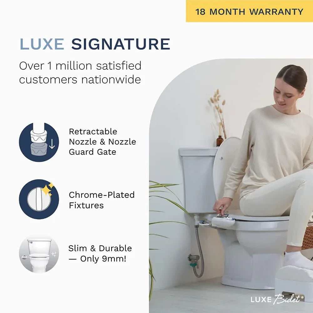 Toilet Bidet Seat Spray Hygiene Water Wash Clean Sanitation Bathroom Attachment - Mekamart Australia