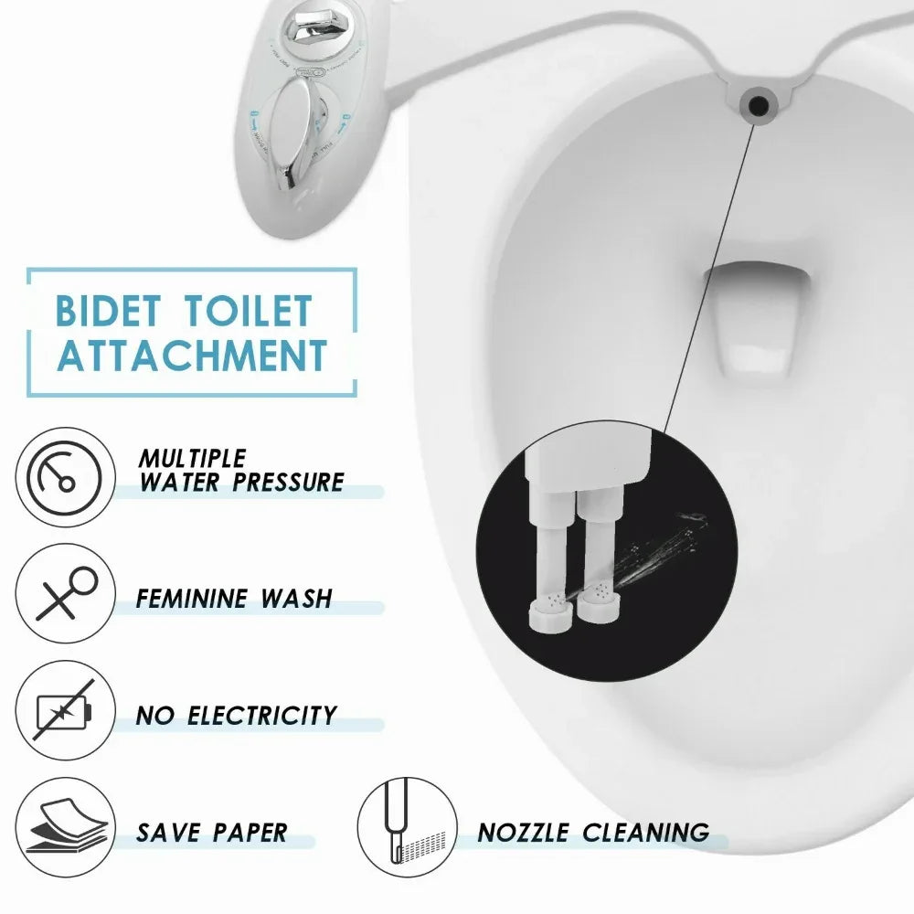 Toilet Bidet Seat Spray Hygiene Water Wash Clean Sanitation Bathroom Attachment - Mekamart Australia