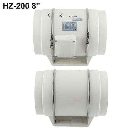 8" Inch Silent Extractor Fan Duct Hydroponic Inline Exhaust Vent Industrial - Mekamart Australia