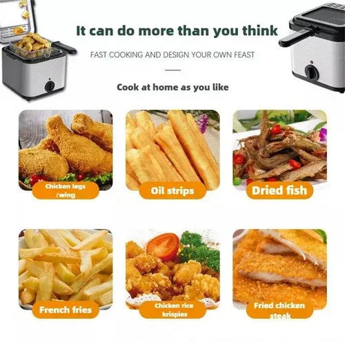 Electric Deep Fryer 2.5L French Frie Machine Oil Hot Pot Fried Chicken Grill - Mekamart Australia