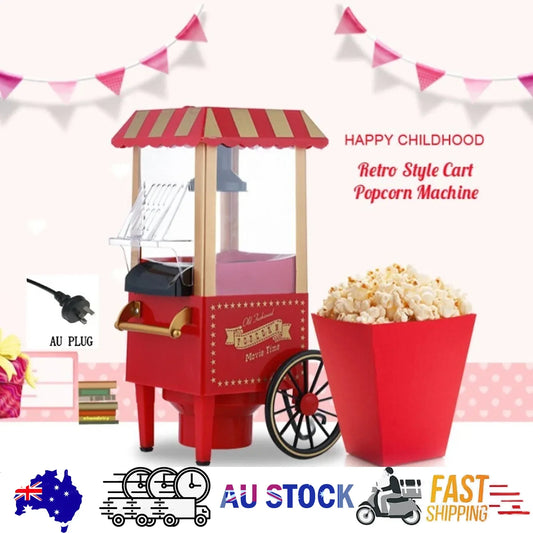 Electric Home Popcorn Machine Classic Car Corn Popper Maker For Kid Gift - Mekamart Australia