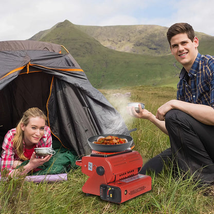 Portable Camping Gas Heater Outdoor Heating Stove Gas Baking Hunting Warmer AU RED - Mekamart Australia