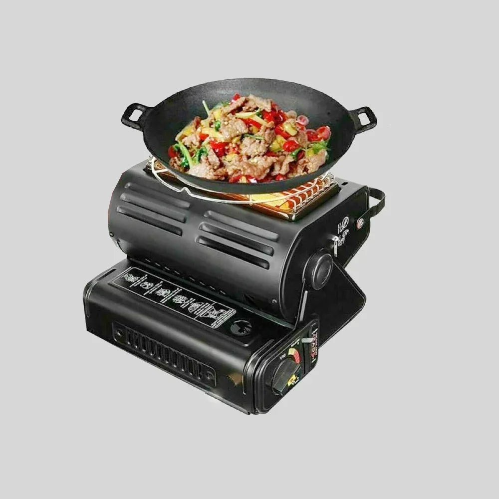 Portable Butane Gas Heater Camping Camp Tent Outdoor Hiking Camper Survival Black - Mekamart Australia