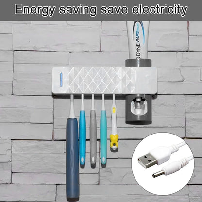 UV Lamp Sterilizer Toothbrush Holder Bathroom Automatic Toothpaste Health Clean - Mekamart Australia