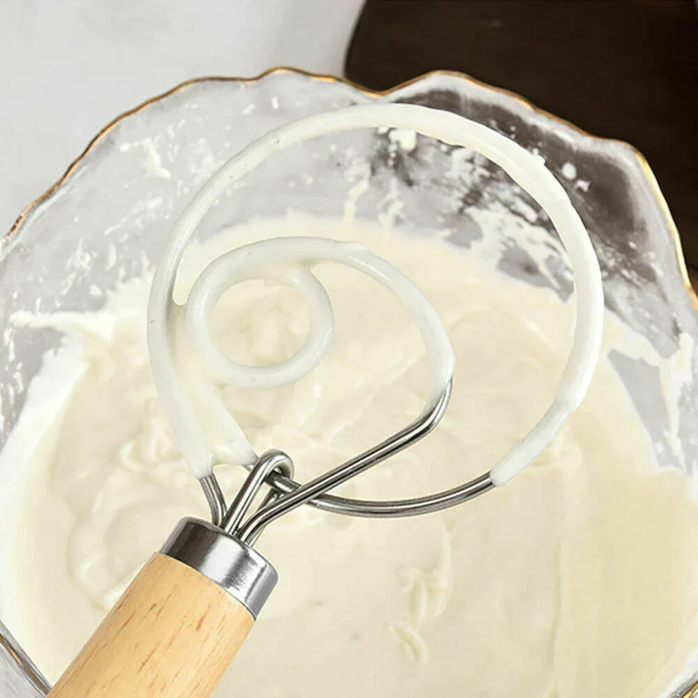 13 INCHES BAKING DOUGH STAINLESS STEEL LARGE WIRE WHISK MIXER BREAD COOKING TOOL - Mekamart Australia