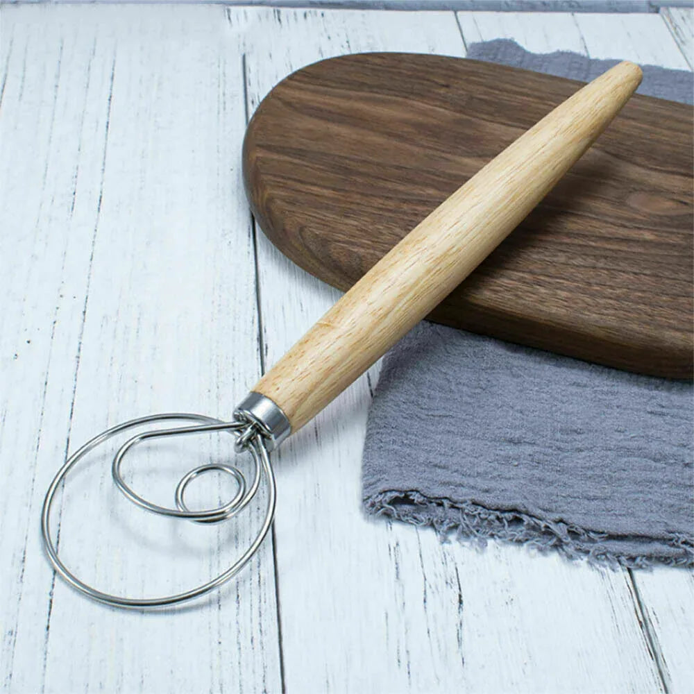 13 INCHES BAKING DOUGH STAINLESS STEEL LARGE WIRE WHISK MIXER BREAD COOKING TOOL - Mekamart Australia