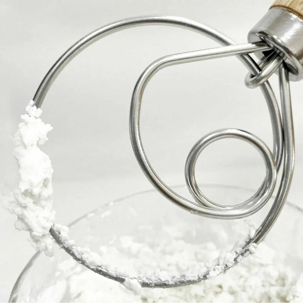 13 INCHES BAKING DOUGH STAINLESS STEEL LARGE WIRE WHISK MIXER BREAD COOKING TOOL - Mekamart Australia