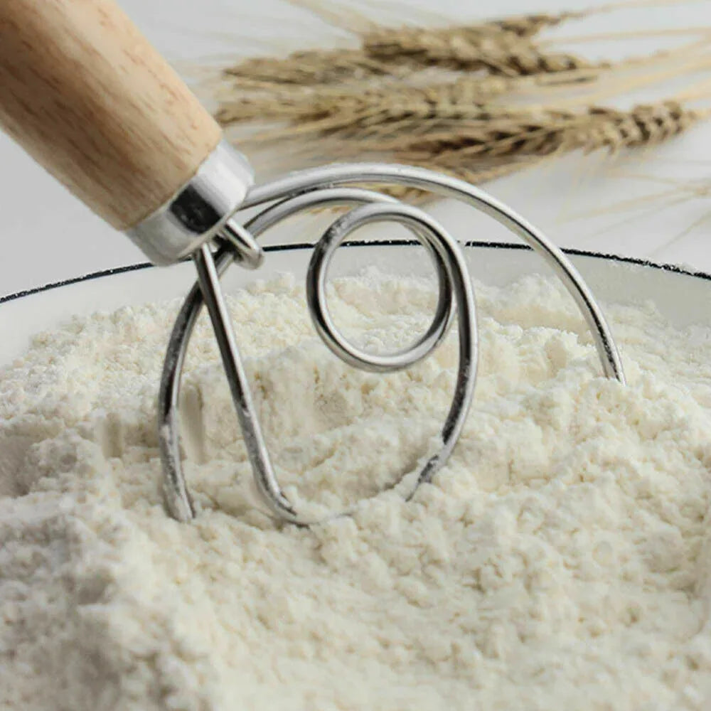 13 INCHES BAKING DOUGH STAINLESS STEEL LARGE WIRE WHISK MIXER BREAD COOKING TOOL - Mekamart Australia