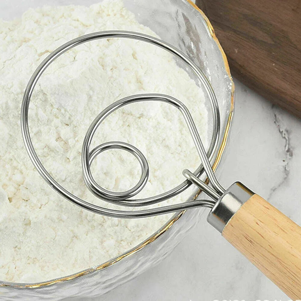13 INCHES BAKING DOUGH STAINLESS STEEL LARGE WIRE WHISK MIXER BREAD COOKING TOOL - Mekamart Australia
