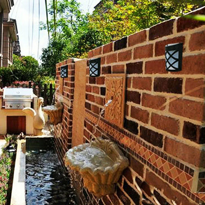 Outdoor Solar Wall Lights Door Garden Step Bright 6 LED Fence Light Path Lamp AU - Mekamart Australia