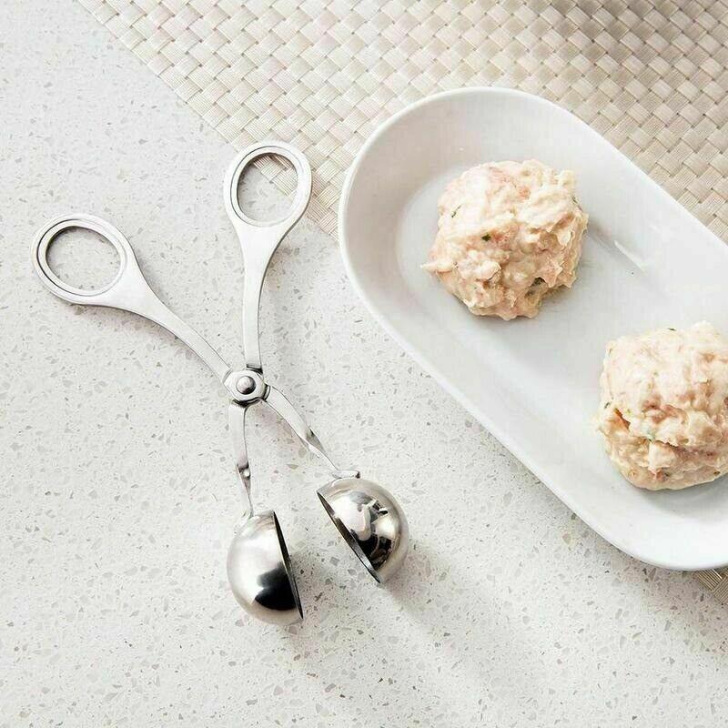 S Meatball Maker Spoon Kitchen Stick Utensil Baller Meat Stainless Steel AU - Mekamart Australia