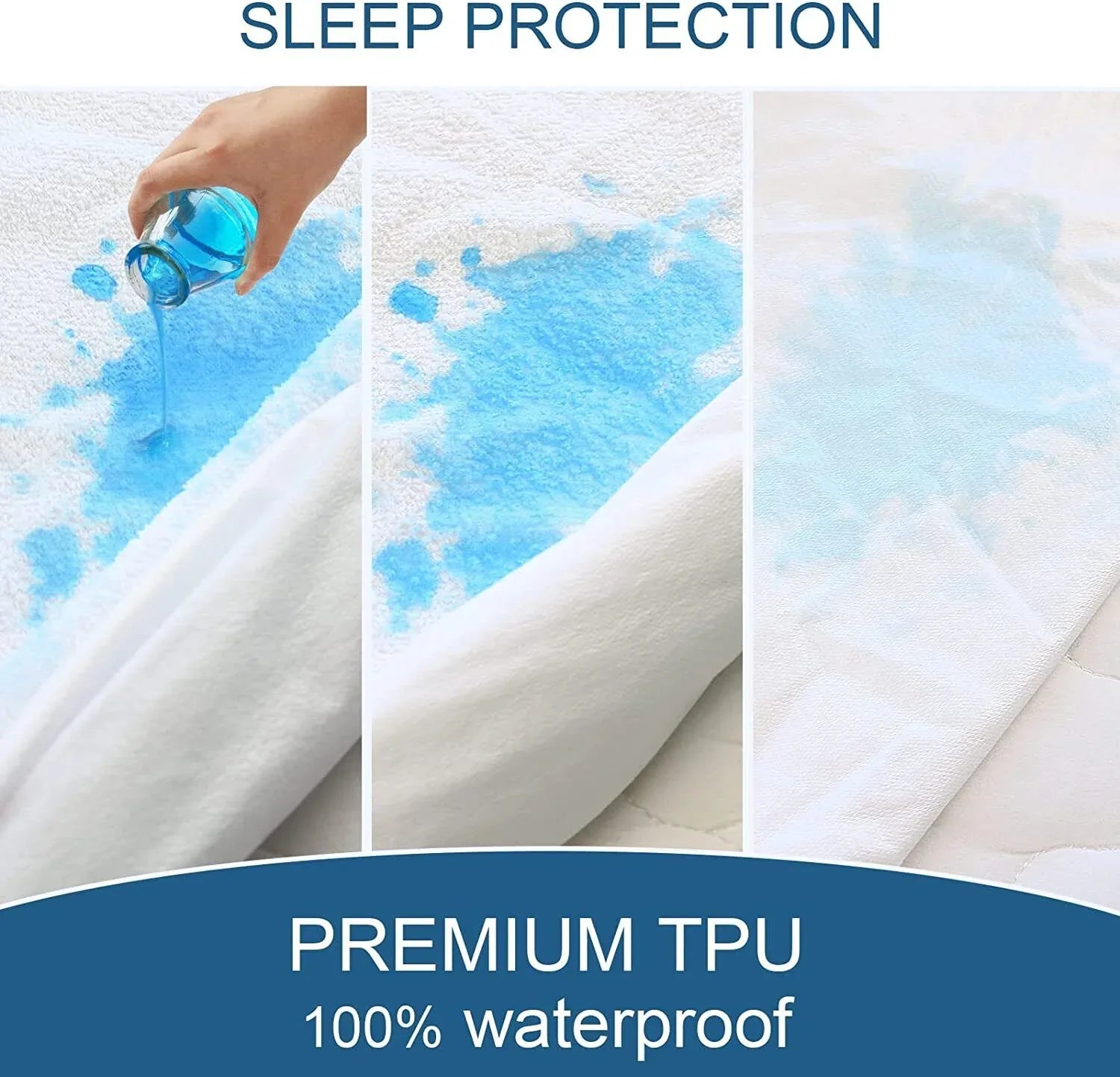 100% Terry Cotton Fitted Mattress Protector Waterproof King - Mekamart Australia