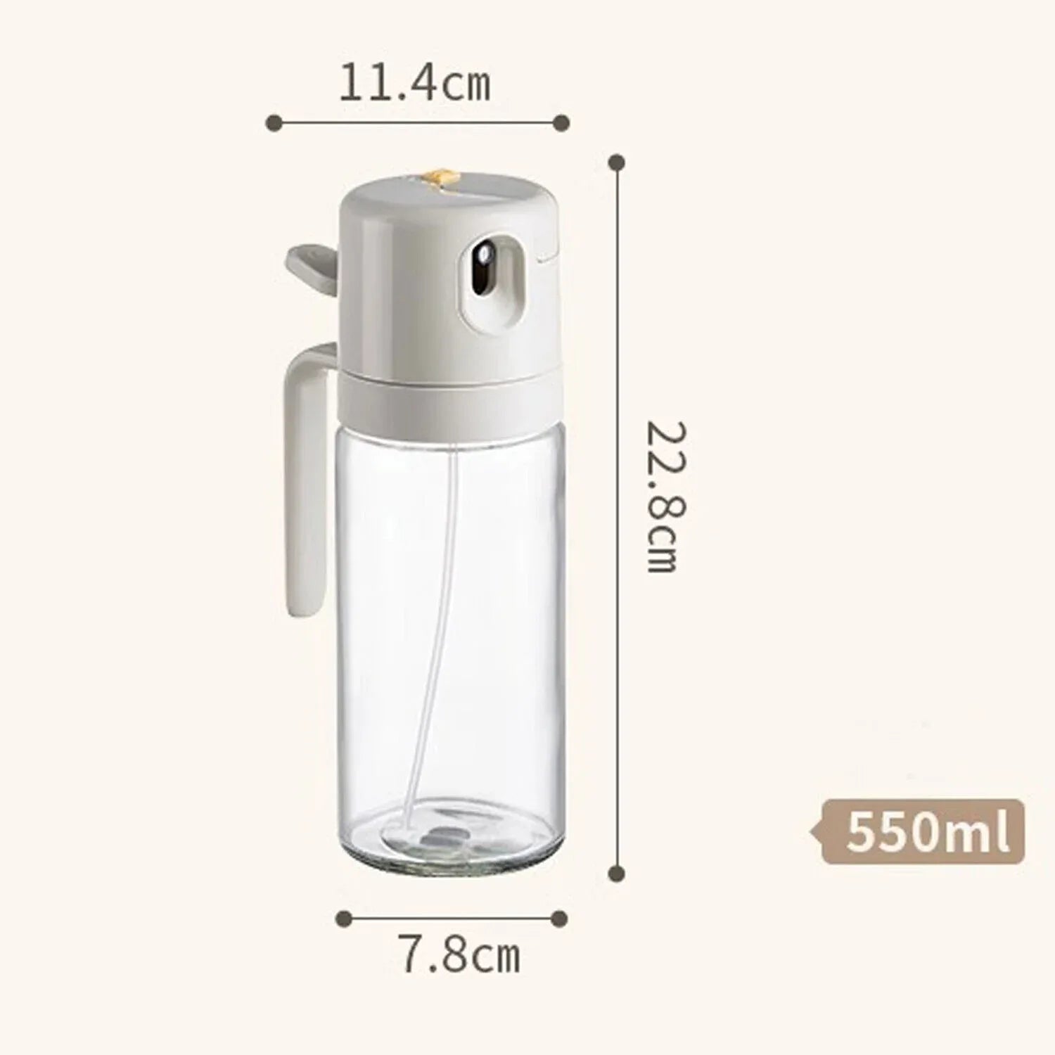 2 in 1 Oil Sprayer Dispenser Spray Bottle Cooking Baking BBQ Kitchen Tools 550ML - Mekamart Australia