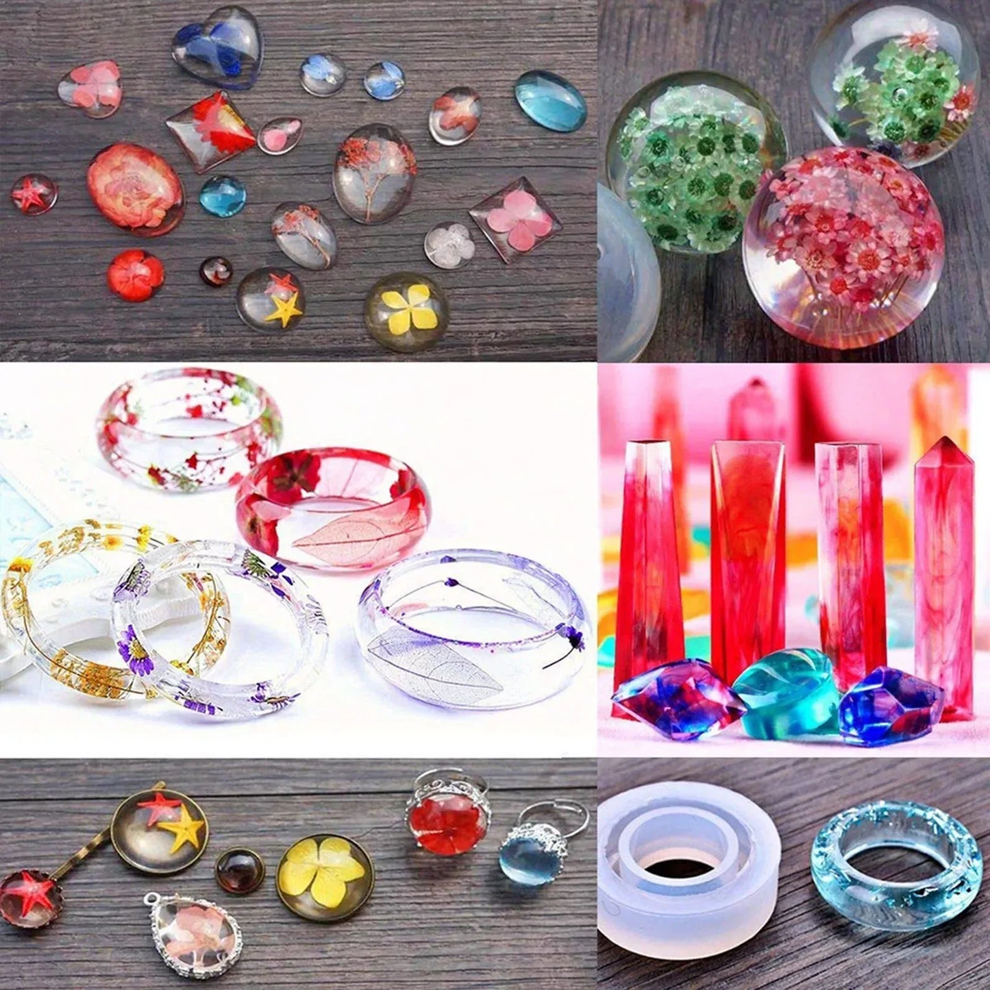 93Pcs/Set Resin Mold Epoxy Resin Mold Dropper Spoon Powder Set Kit Craft Tool - Mekamart Australia