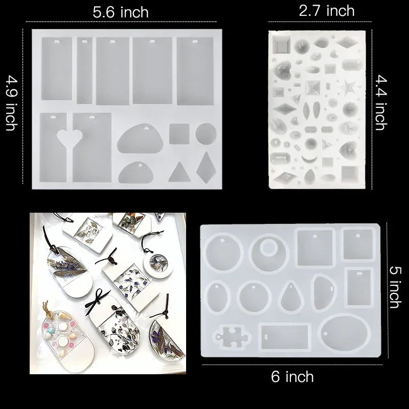 93Pcs/Set Resin Mold Epoxy Resin Mold Dropper Spoon Powder Set Kit Craft Tool - Mekamart Australia