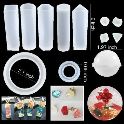 93Pcs/Set Resin Mold Epoxy Resin Mold Dropper Spoon Powder Set Kit Craft Tool - Mekamart Australia
