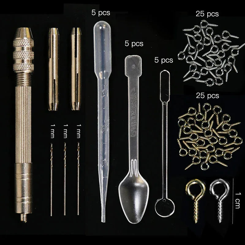 93Pcs/Set Resin Mold Epoxy Resin Mold Dropper Spoon Powder Set Kit Craft Tool - Mekamart Australia