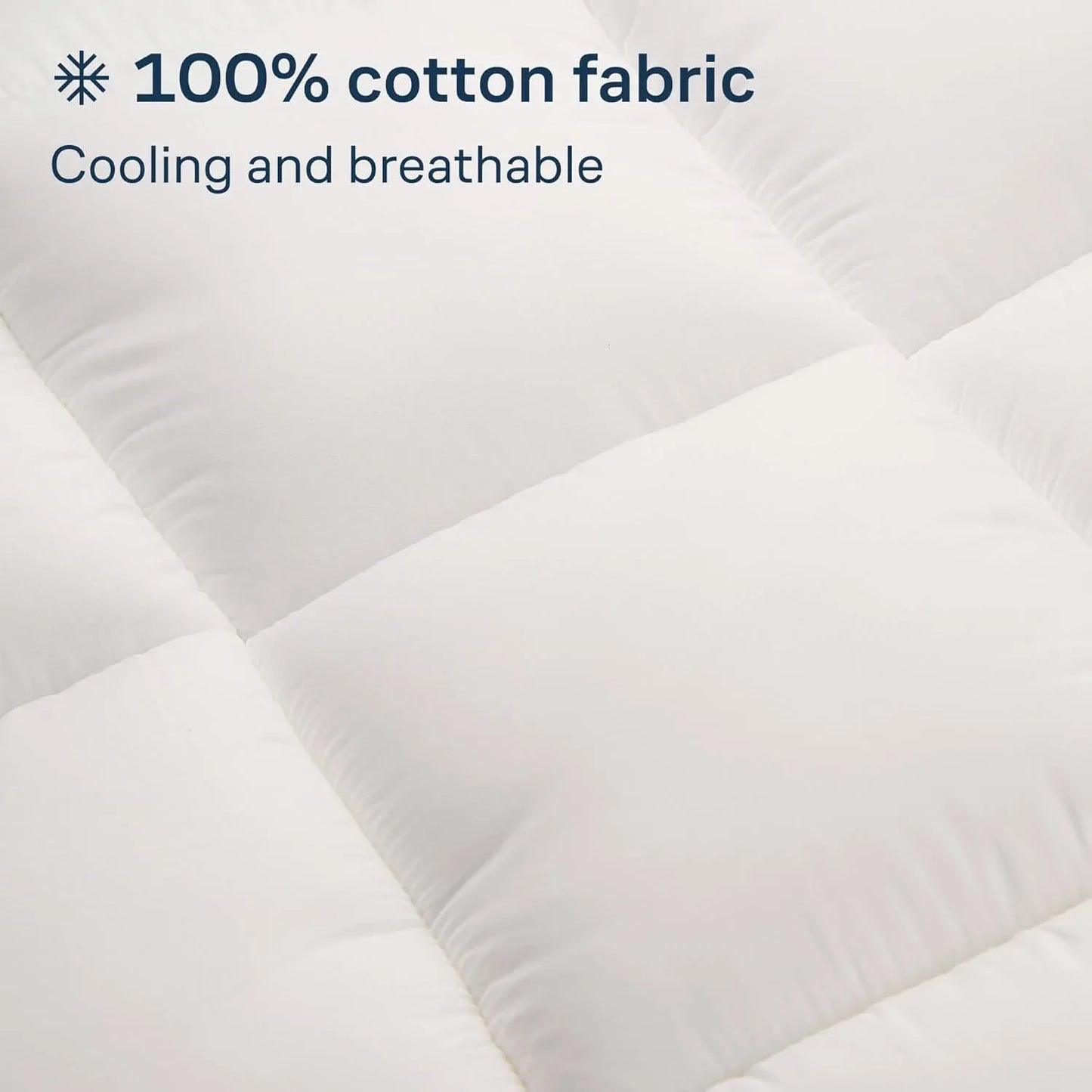 Luxury Mattress Topper Pillowtop Bedding Mat Pad Fitted Cover Underlay DOULBE - Mekamart Australia